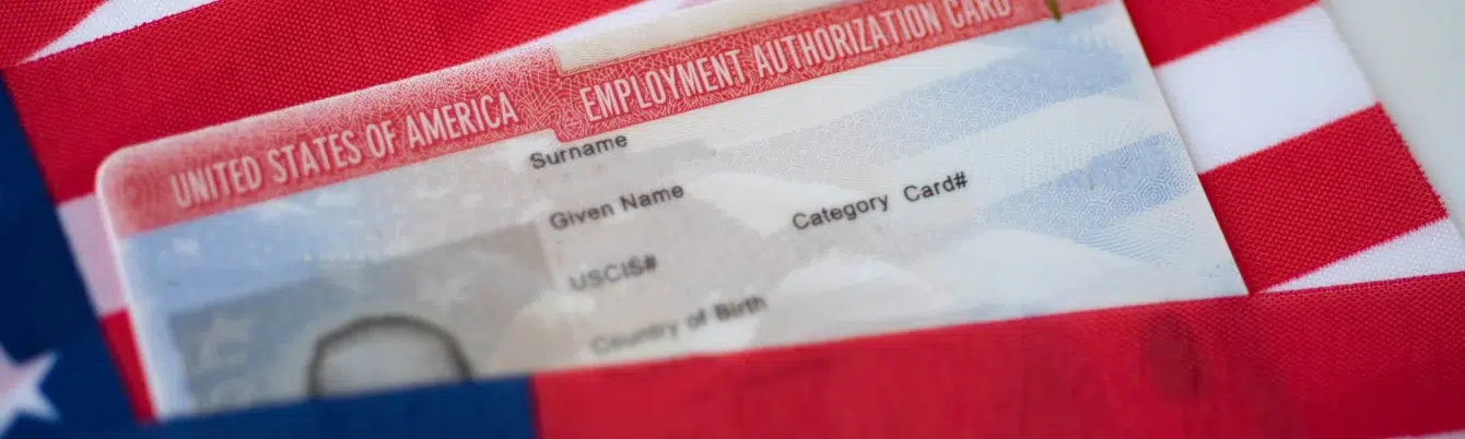 US employment authorization card