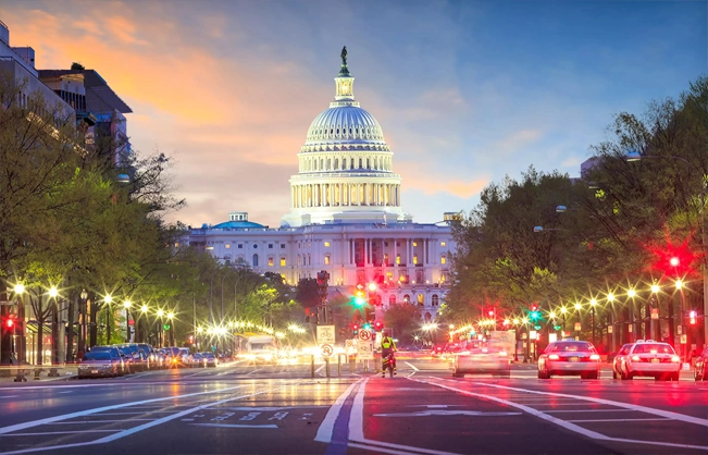 Washington DC Skyline representing BAL Washington DC Office